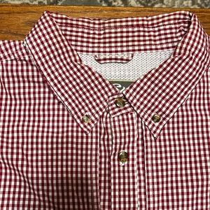 Red and White Drake long sleeve button-up xl